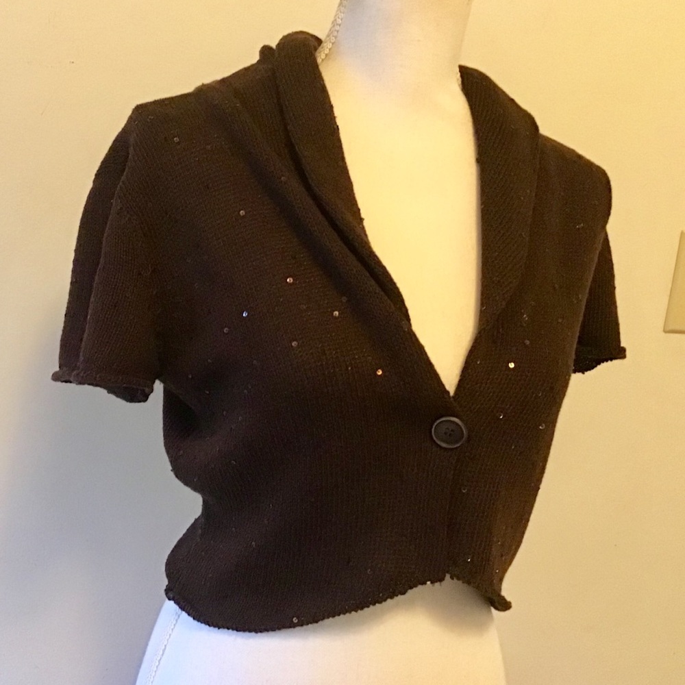 Brunello Cucinelli Sparkly Sequins Linen Top - image 2